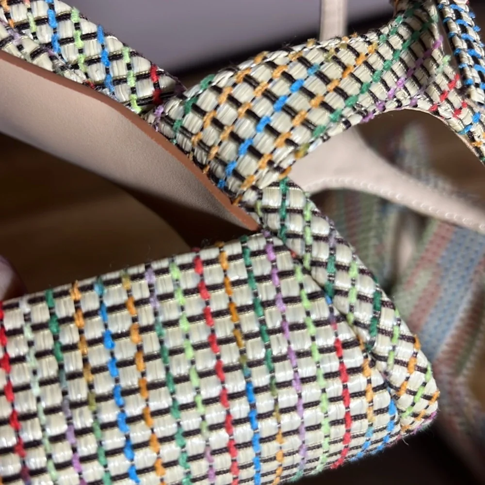 Marc Fisher Woven Block Heel Sandals